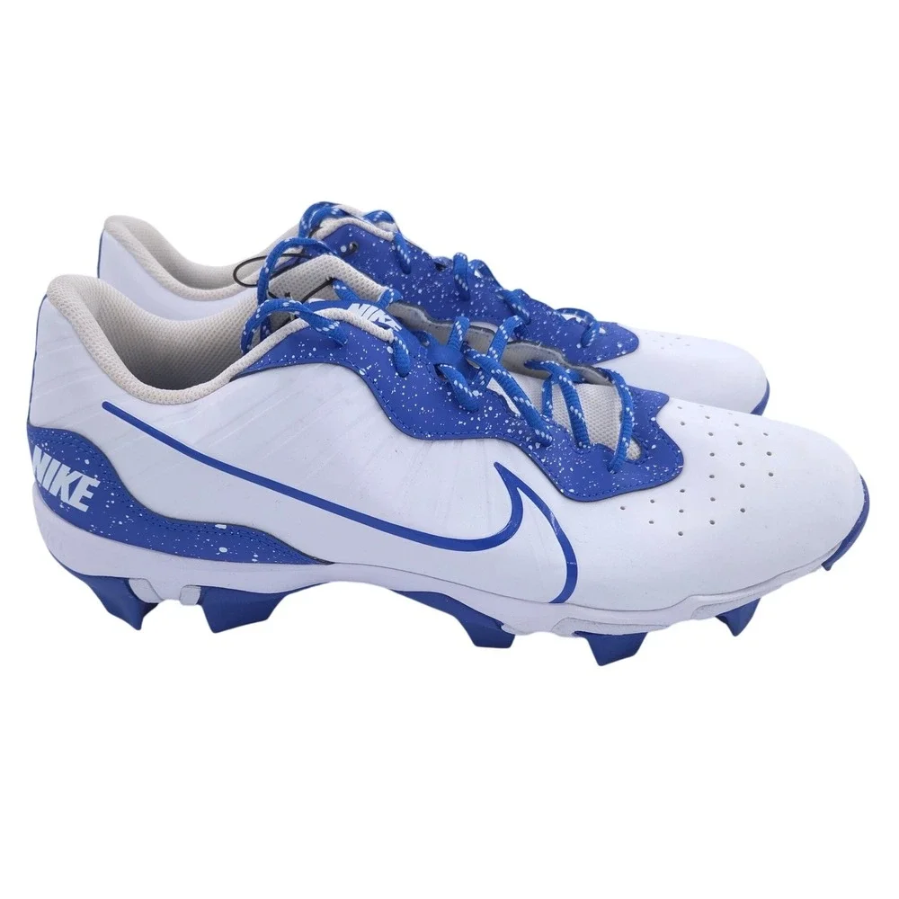 Nike Alpha Huarache 4 Keystone Baseball Cleats Men 13 White Blue Fastflex Molded